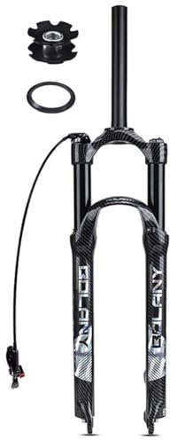 AADDFDD Forcella Anteriore per MTB con Sospensione pneumatica, 29 Pollici, XC AM, per Mountain Bike, Escursione 120 mm, ASSE QR, Tubo Dritto da 9 mm e 100 mm, Blocco remoto Manuale da 1-1/