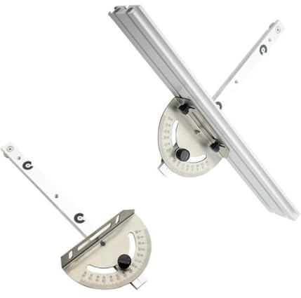 Tischkreissäge für die Holzbearbeitung, Gehrungsanschlag, Kann in verschiedenen Winkeln schneiden, Geeignet für verschiedene Holzbearbeitungsprojekte, Silber (250 mm)