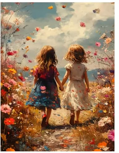Mafenr Art Mädchen Diamond Painting Erwachsene, Mädchen Diamant Painting Bilder - 30x40 cm, Diamant Painting für Geschenke und Wanddekoration