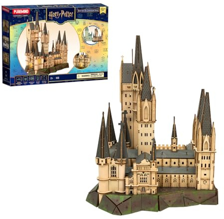 PUREMIND Harry Potter Tour d’Astronomie de Poudlard, Puzzle 3D Bois Kit DIY