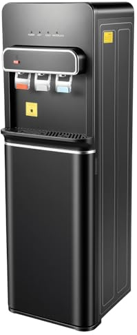 MEHOOSPVN Wasserspender Bottom Loading 500W Bodenstehender Wasserspender mit Bodenbeladung, Kalt Heiß Doppelfunktion Elektrisch Heißwasserspender 85~95 ℃ für Hause Büro Schlafzimmer Wohnzimmer Schwarz