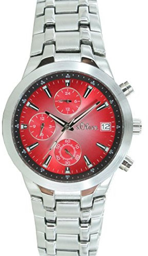 s.Oliver Herren-Armbanduhr Analog Quarz Chronograph SO-15059-MCR