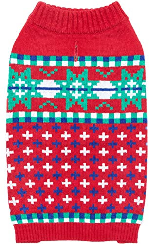 Blueberry Pet Aus Liebe zum Fest - Weihnachts-Designer-Hundepullover, Rückenlänge 51cm, Einzelpackung Bekleidung für Hunde