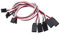 Dilwe 5Pcs Servokabel, 30cm 3 Pin Servo Verlängerungskabel Kabel Kerndraht Blei RC Zubehör für JR/Futaba für RC Modell, Flugzeug, Auto, Boot usw. geeignet