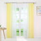Joyswahl Gardine Voile Vorhang mit Farbverlauf Design »Agnes« Dekoschal Fenster Schal BxH 140x225cm Gelb mit Kräuselband 2er Pack