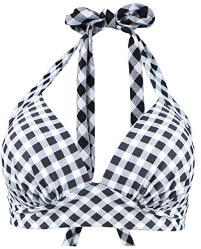 Viloree Women's Triangle Bikini Top Halter Neck Padded Non-Wired Plus Size