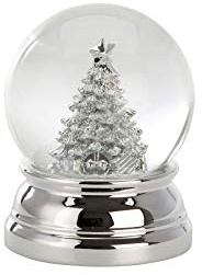 Unbekannt Schneekugel Christbaum Groß, versilbert, H 10,0cm D 8,0cm
