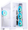 Case DARK CAVE - Gaming Tower, ATX, 4x12cm ARGB fan, 2xUSB3, Type-C, Side & Front Panel Temp Glass, White Edition