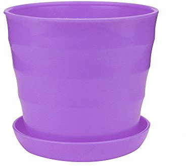 Blumentopf aus Kunststoff,Colorful Blumentöpfe Blumenvase Übertopf Pflanzkübel Pflanztöpfe Pflanzentopf Kräutertopf für Innen Außen Pflanze, 9 x 9 x 8 cm,Lila