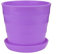 Blumentopf aus Kunststoff,Colorful Blumentöpfe Blumenvase Übertopf Pflanzkübel Pflanztöpfe Pflanzentopf Kräutertopf für Innen Außen Pflanze, 9 x 9 x 8 cm,Lila
