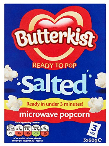 Butterkist Salted Microwave Popcorn, 180 g