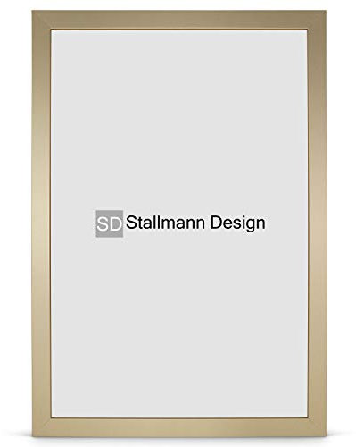 Stallmann Design 'New Modern' Bilderrahmen 60 x 80 cm | Farbe: Gold gebürstet | eleganter Frame für Ihre Fotos und Motive