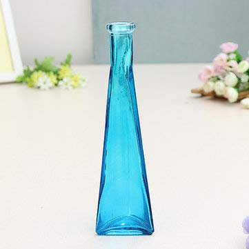 Young21 Couleur Clair Mini Vase en Verre Zakkz Fleur Bouteille Ornements en Verre Fleur Arranger Décor À La Maison - Bleu