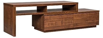 Iris Ohyama, TV-Möbel, TV-Schrank, TV-Bank, TV-Halterung für bis zu 43-Zoll-Bildschirme, 4 Regale, Erweiterbar, Zeitgenössisch, Schlafzimmer, Wohnzimmer - TV Cabinet - SAB-100 - Braun