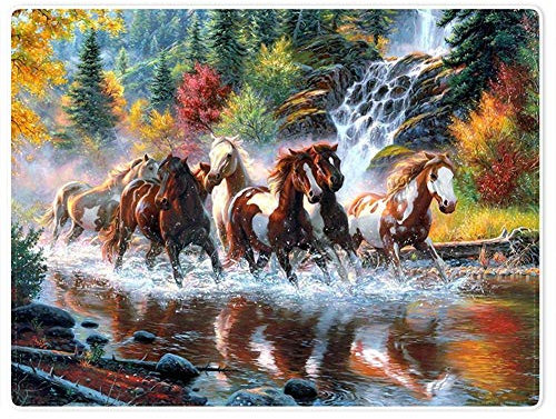 YISUMEI Bedruckte Kuscheldecke Fluss Pferd Decke Flauschig Weich Fleecedecke 150x200 cm