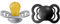 BIBS Supreme Schnuller 2er-Pack, BPA-frei, Symmetrischer Nippel. Naturkautschuk/Latex, Hergestellt in Dänemark. 0-6 Monate (2er Pack), Cloud/Black