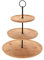 Spetebo Bambus Etagere mit 3 Etagen - 35 cm - Etagenständer 3-stöckig - Servierplatte Bambus Servierständer