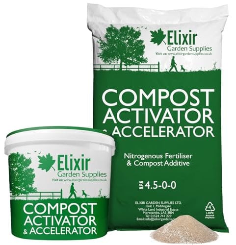 Elixir Gardens Compost Activator & Accelerator/Compost Maker 4.5-0-0 Various Sizes 250g-25kg | 500g Bag | Treats 3.8sqm