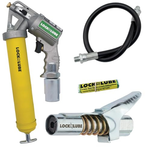 LockNLube 2-in-1 pneumatische Fettpresse mit Einzelschuss und kontinuierlichen Modi