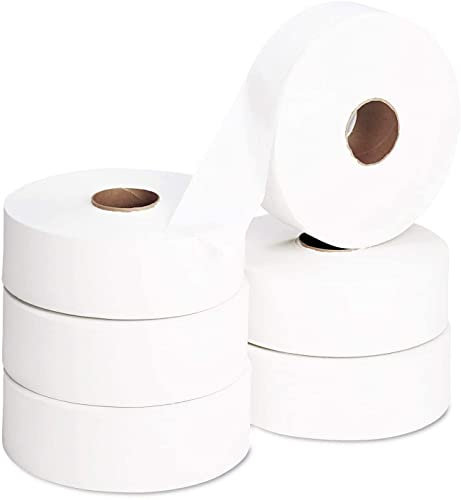 DSTOCK60-18 rouleaux Papier toilette gaufré MAXI JUMBO ECO 2 plis - 300 M compact - Compatible avec les distributeurs pro papier toilette MAXI JUMBO