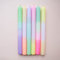 MADAM ERLE | 6er-Set Dipdye Stabkerzen | EMILIA | handgemachte Kerzen extra lang| neon-pastell farbig | bunt | lange Brenndauer| Dekokerzen | Wohnzimmer