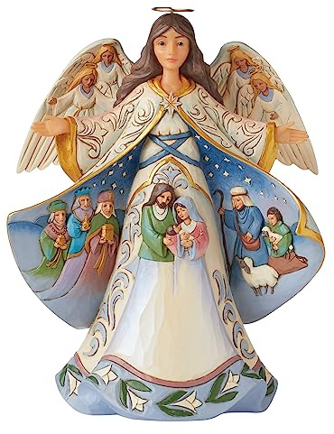 Enesco Jim Shore Heartwood Creek Engel mit Gewand, Krippenfigur, 22,9 cm, mehrfarbig
