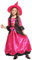 Hallojojo Déguisement Sorcière avec Chapeau Fille Costume Halloween Enfant Costume de Sorcière Robe de Fête Halloween Carnaval Cosplay Rose (3-9 ans)