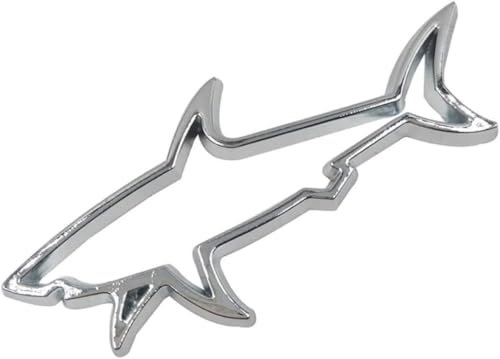 JSNKJLMN 3D Metall Auto Styling Aufkleber Hohl Hai Fisch Emblem Abzeichen Aufkleber Autos Kofferraum Motorrad Computer Tankdeckel Zubehör