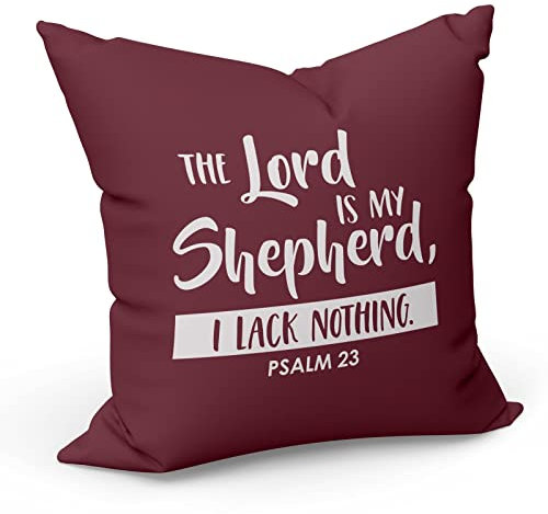 Fabulous Kissen Kissen mit Kissenbezug 40x40 cm The Lord is My Shepherd Psalm Bible Verse Spiritual Religious Quote