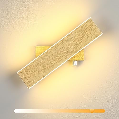 ENCOFT Wandleuchte mit Schalter Dimmbar LED Wandlampe Innen 3000K Wall Lamp 330° Rotatable Wandlicht Aluminium 12W Up and Down Leuchten Innen für Schlafzimmer Treppenhaus Flur