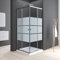 Duschkabine Milchglas, Duschkabine 90x90cm Eckeinstieg mit Schiebetüren 6mm ESG Glas Duschabtrennung Dusche Duschwand Höhe 185cm