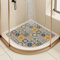 EUPXRHY Tapis AntidéRapant pour Douche, Tapis de Douche Angle, Tapis de Bain Angle avec Trou de Drainage, Tapis pour Douche ou Baignoire,E,90x90cm