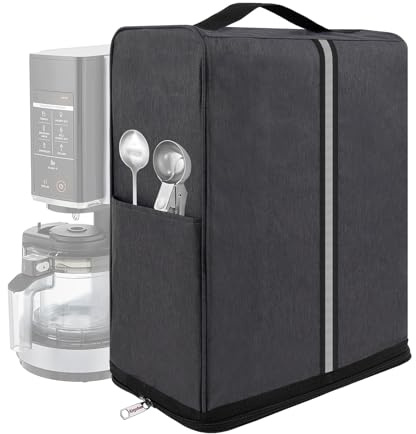 Kingshion Aufbewahrungstasche für Eismaschine, kompatibel mit Ninja Creami Breeze NC201, NC299AMZ, Ninja NC301, Familienpicknick, Grillen im Freien, Hausmannskost (dunkelgrau)