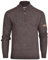Bench Mens 1/4 Zip Jumper Fleece Lined Warm Winter Pullover Funnel Neck Premium Quarter Zip Sweater Knitwear Charcoal M