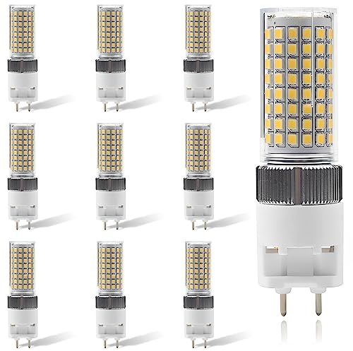 (Förpackning med 10) G12 LED-lampa 16 Watt 1600 Lumen Dimbar G12-ljuskälla G12 Bi-Pin-bas LED-majslampa (160 Watt halogenekvivalent), Justerbar ljusstyrka 10% -100% (Natural Daylight 4000k)