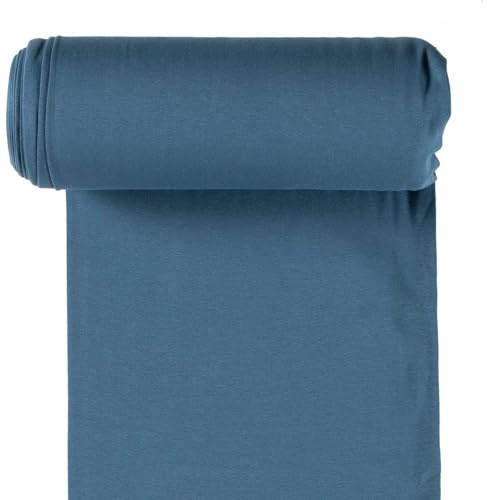 10m Rolle Bündchenstoff Uni 35/70cm Schlauchware Oeko-Tex Jersey Bezugsstoff elastisch