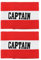 LT Easiyl 2 Stück Kapitänsbinden Sportarmband 30 X 8,8 cm Nylon Elastische Armbinde für Fußball Basketball Fußball Mannschaftssport Sportausrüstung Zubehör, Rot Und Weiß