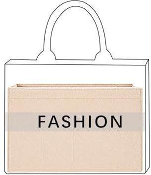 Lckaey tote insert organizer for tote bag organizer book handbag organizer Y072Khaki-L