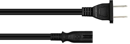 Kabelmeister Netzkabel - 1,8 m - Amerika/USA Netz-Stecker Typ A (NEMA 1-15P) an C7 / Euro 8 Buchse (gerade) - UL Zertifiziert - AWG18 - SCHWARZ - Qualitätware vom KABELMEISTER