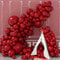 Rot Ballon Girlande Doppelschichten, 18 12 10 5 Zoll Luftballons Rote Helium Latex Ballongirlande Burgundy Rot Party Ballons Set Wine Rot Luftballon für Geburtstag Valentinstag Weihnachten Party Deko