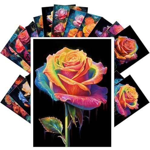 PIXILUV Neon Blooms: Eine leuchtende Postkarten-Kollektion, die den lebendigen Tanz der Rosen in einer Symphonie von Neonfarben einfängt