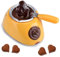 Crogiolo di Cioccolato, Pentola di Fusione di Caramelle e Cioccolato, Scalda Cioccolato Elettrico Scalda Cioccolato Fontana per Fonduta Kit di Crogiolo per Cioccolato al Latte, Formaggio(Giallo)