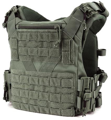 KESONS Tactical Vest, Quick Release Outdoor Weighted Vest, Adjustable 3D Breathable Modular Vest for Training