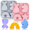 2 Pack Mermaid Molds Silicone 4 Cavity 3D Larger Cartoon Themed Baking Mould Tray with Unicorn Rainbow Star for Baby Shower Birthday Party Chocolate Cake Mousse Pastry Soap Crayons Cupcake Topper
