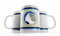 Acube Tasse mit Griff Atalanta B.C. Logo Göttin auf der weißen Atalanata Home Mug schwarz hellblau Atalanta 1907 Bergamo - Offizielles Produkt