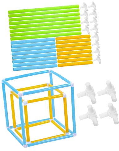 BESTonZON 1 Set Geometry Model Engineering Toy Kid Toys Building Toys Tube Toys Learning Pipe Tube Toy Sports Toys Construction Toys Tube Building Toys Straw Connector Toy Plastic