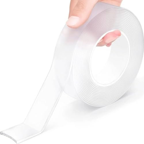 Nastro biadesivo extra forte da 5 m, lavabile e rimovibile, per vetro, pareti in legno, cucina (5 m x 30 mm x 2 mm)