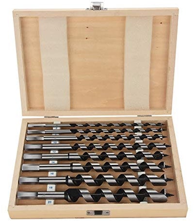 Ejoyous Woodworking Drill Bit Set, 8pcs High Carbon Steel Auger Bit Set 6-20mm Reaming Drill Wood Auger Drill Bit Set with Storage Case