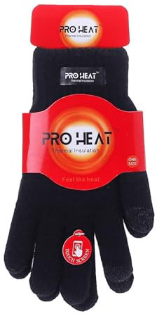 Gadgets Mafia Guantes térmicos de invierno acrílico/Thinsulate para mujer, color negro, talla M, Tejido negro, Taille unique