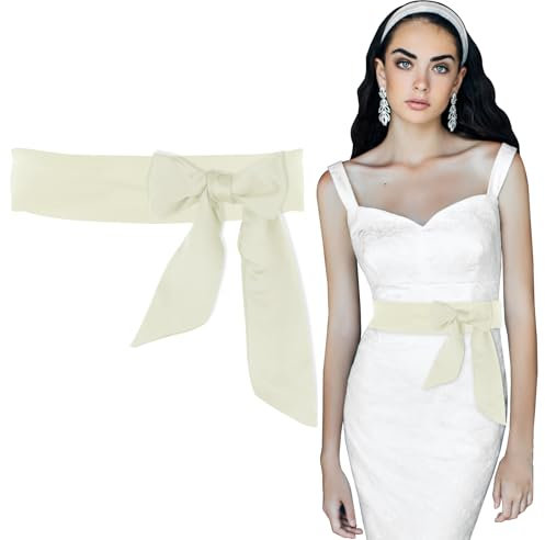 Lusofie Trachtengürtel Damen Satinband Brautgürtel Wendbarer Satingürtel Glatter Kleidergürtel Frauen Gürtel für Kleid Hochzeit Brautjungfer Schleifenband Taillengürtel